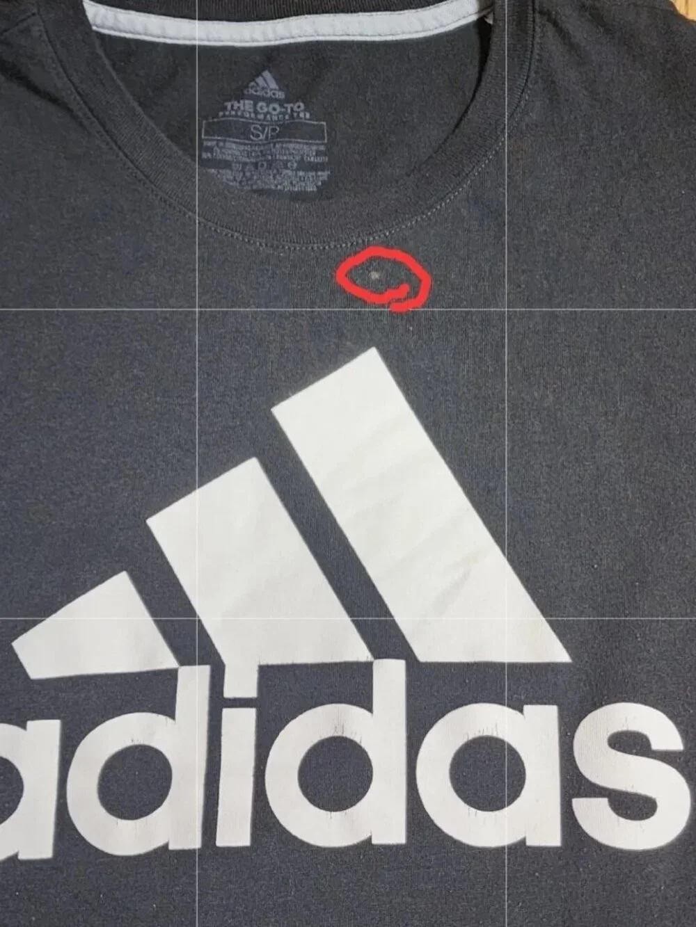 adidas Mens Sz Small Climalite Badge of Sport Graphic Tee Shirt Flawed